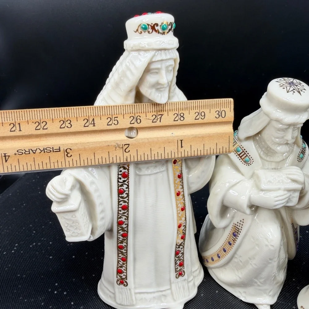 Lenox China‎ Jewels Three Kings Nativity Set Balthazar Gaspar Melchior 1994 NEW